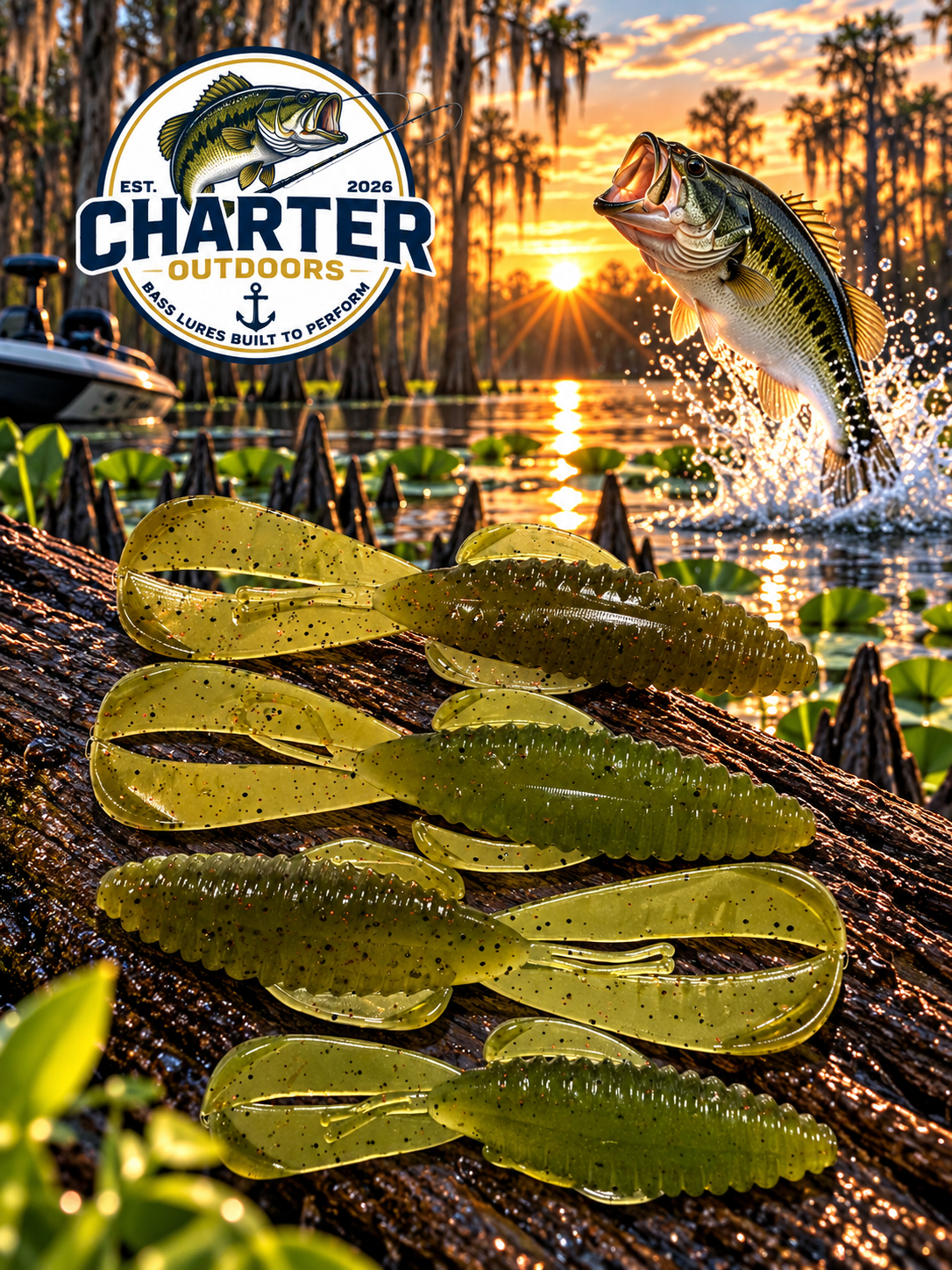 4" G Bug Summer Craw Pack of 10