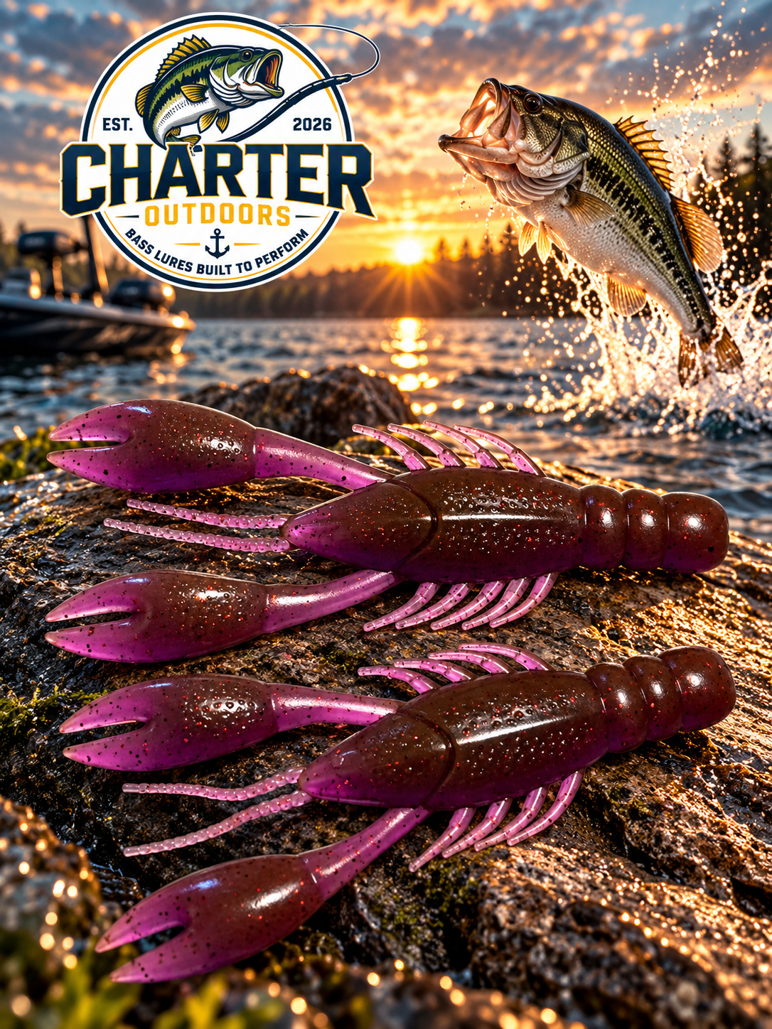 4" Real Craw Chameleon Pack of 6