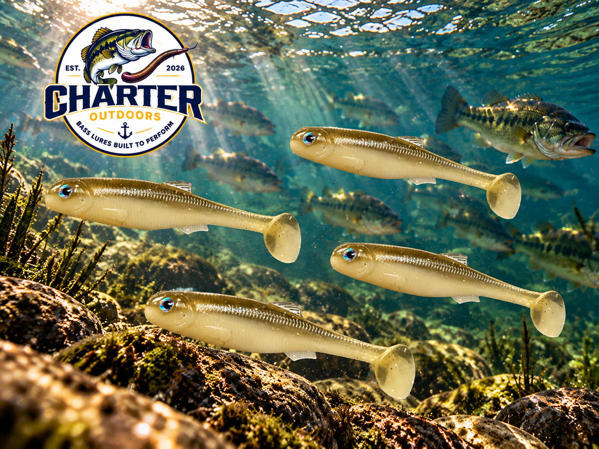 3.8" Swimbait in Tennessee Shad (Eye Color May Vary) Pack of 4